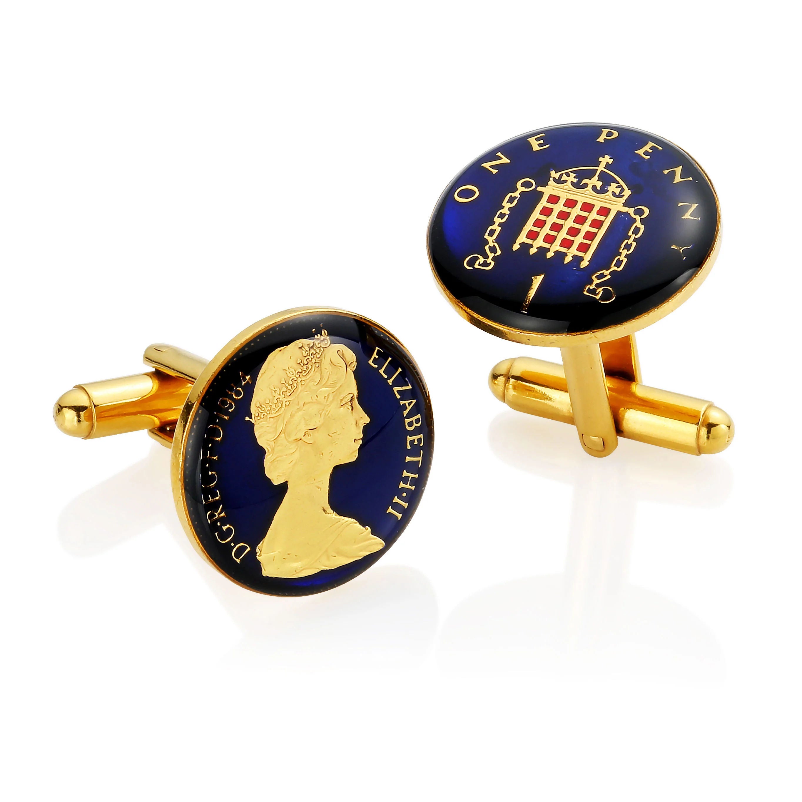 2006 One Penny outlet - Enamelled Coin Cufflinks