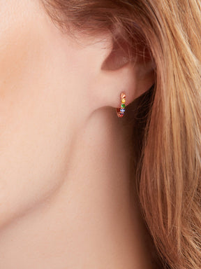 Skinny Rainbow Sapphire Earrings - Boutee