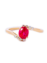 Natural 1ct Ruby & Diamond Ring - Boutee