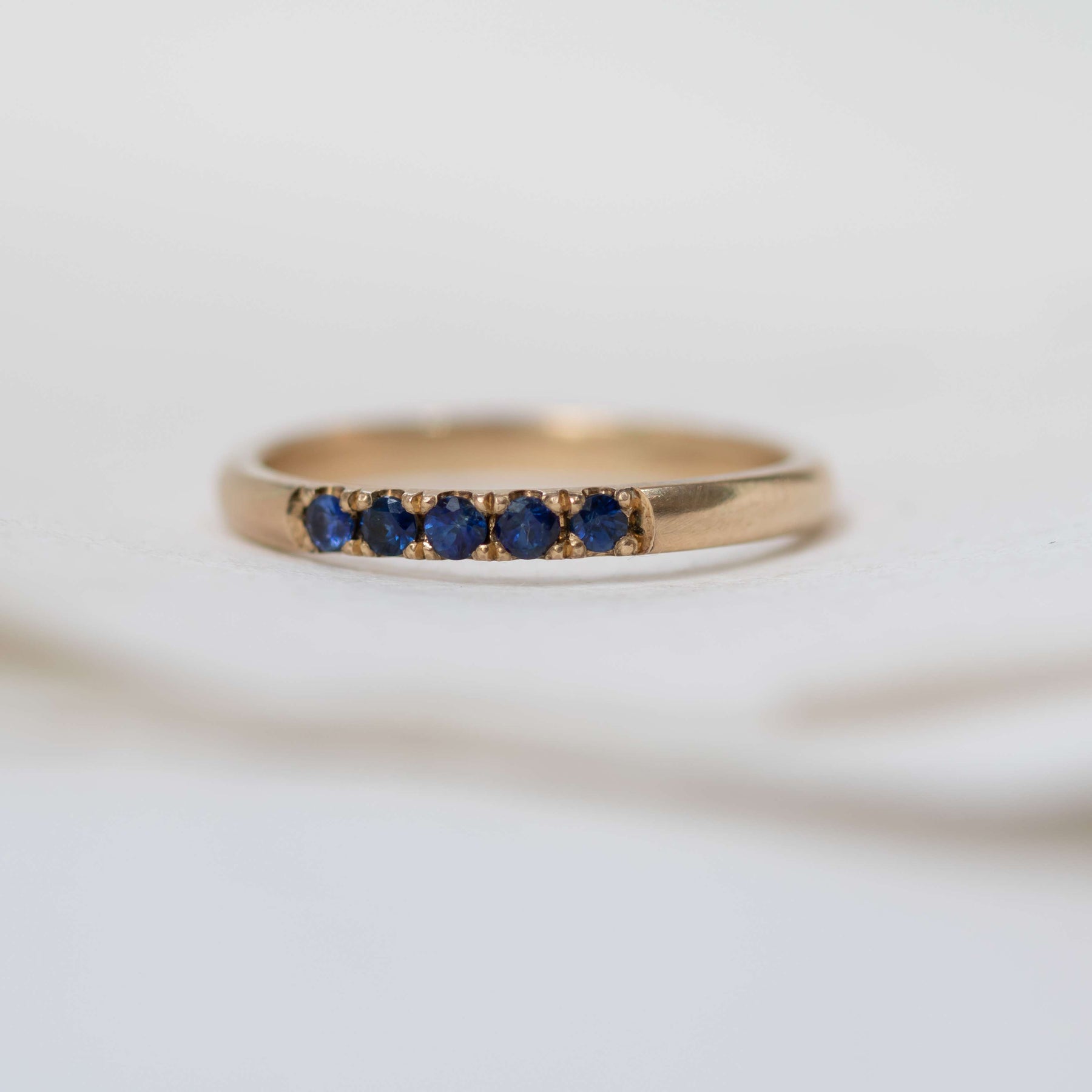 Five Crown Set Sapphire Band - Boutee