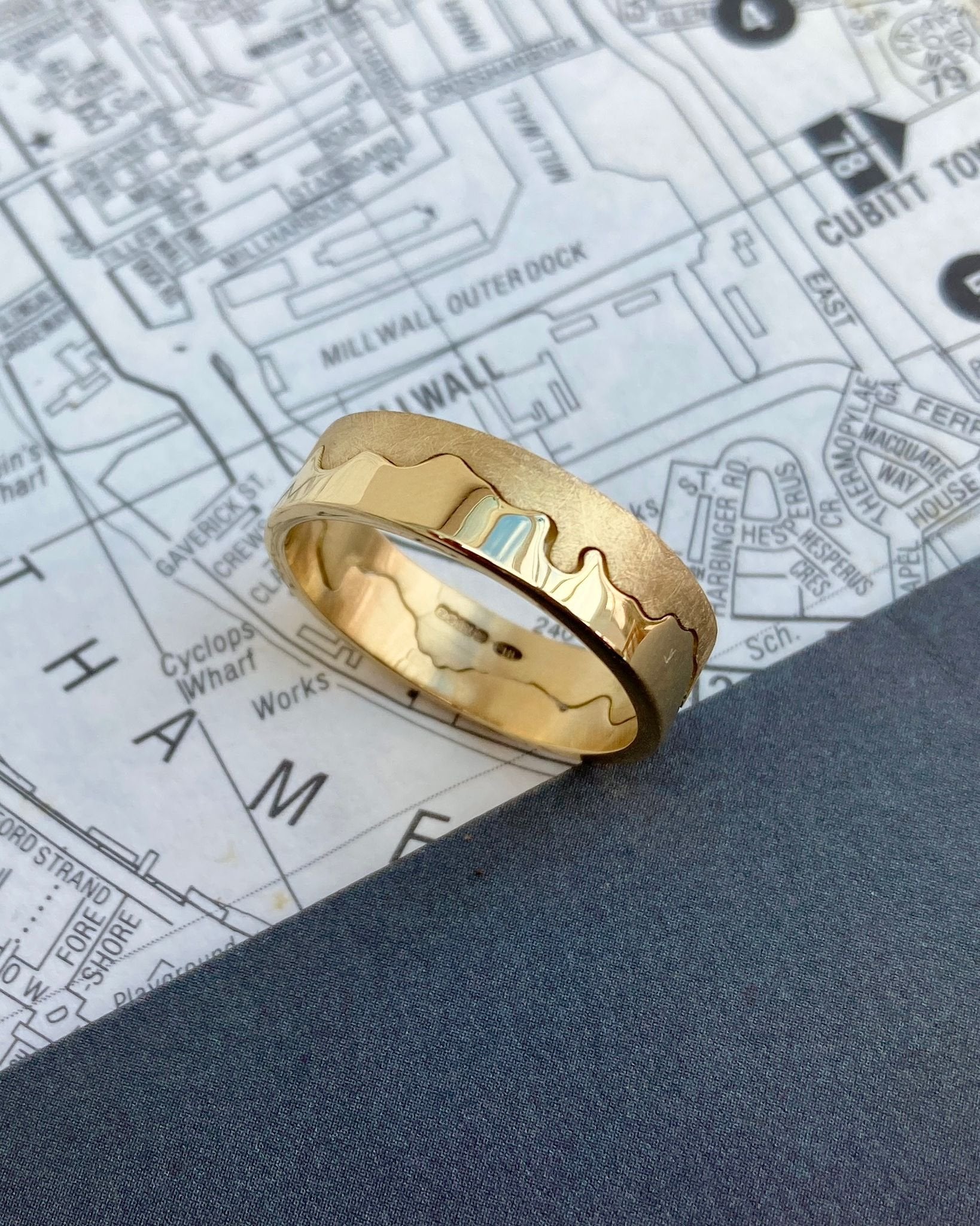 River Thames Custom Gold Ring