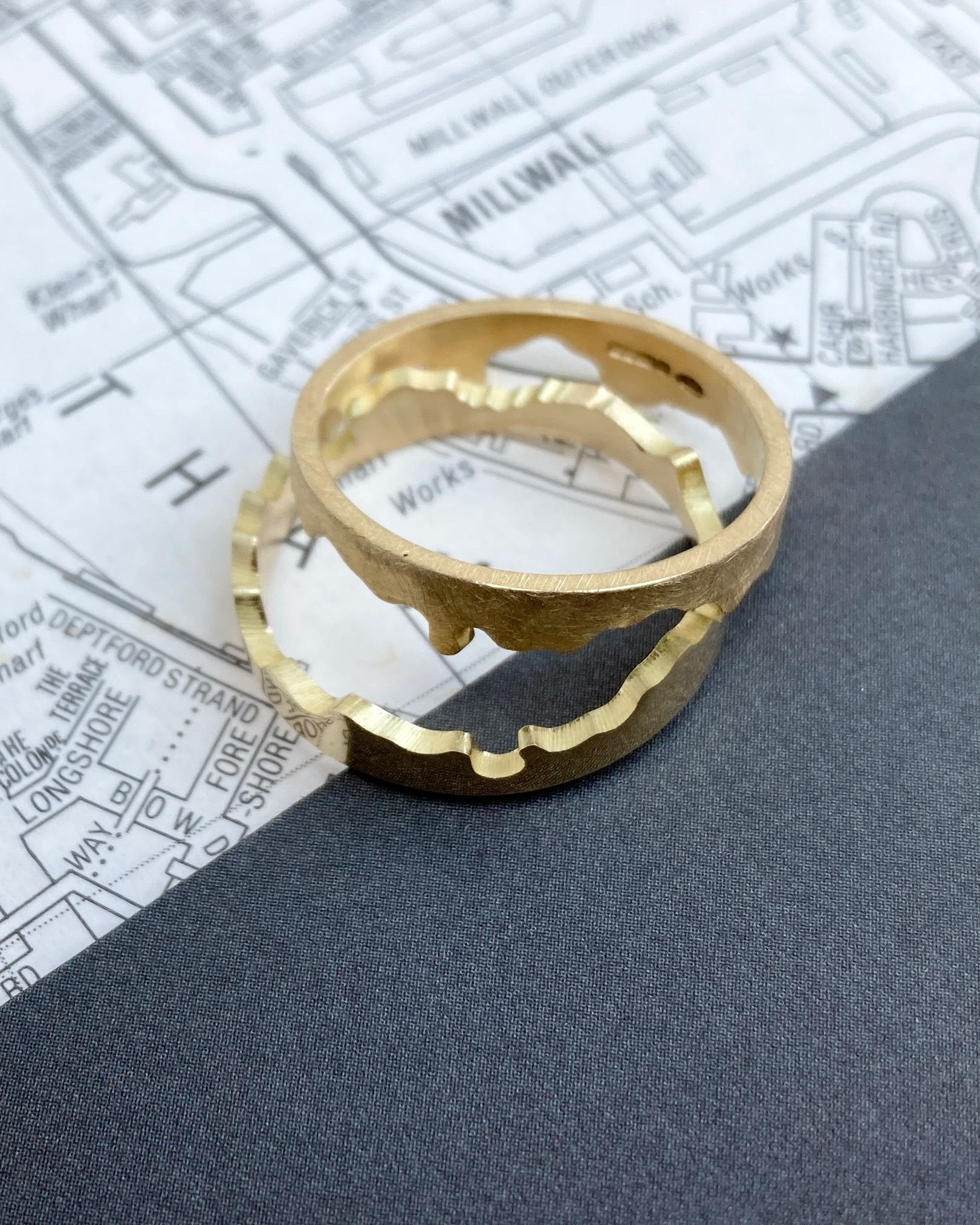 River Thames Custom Gold Ring