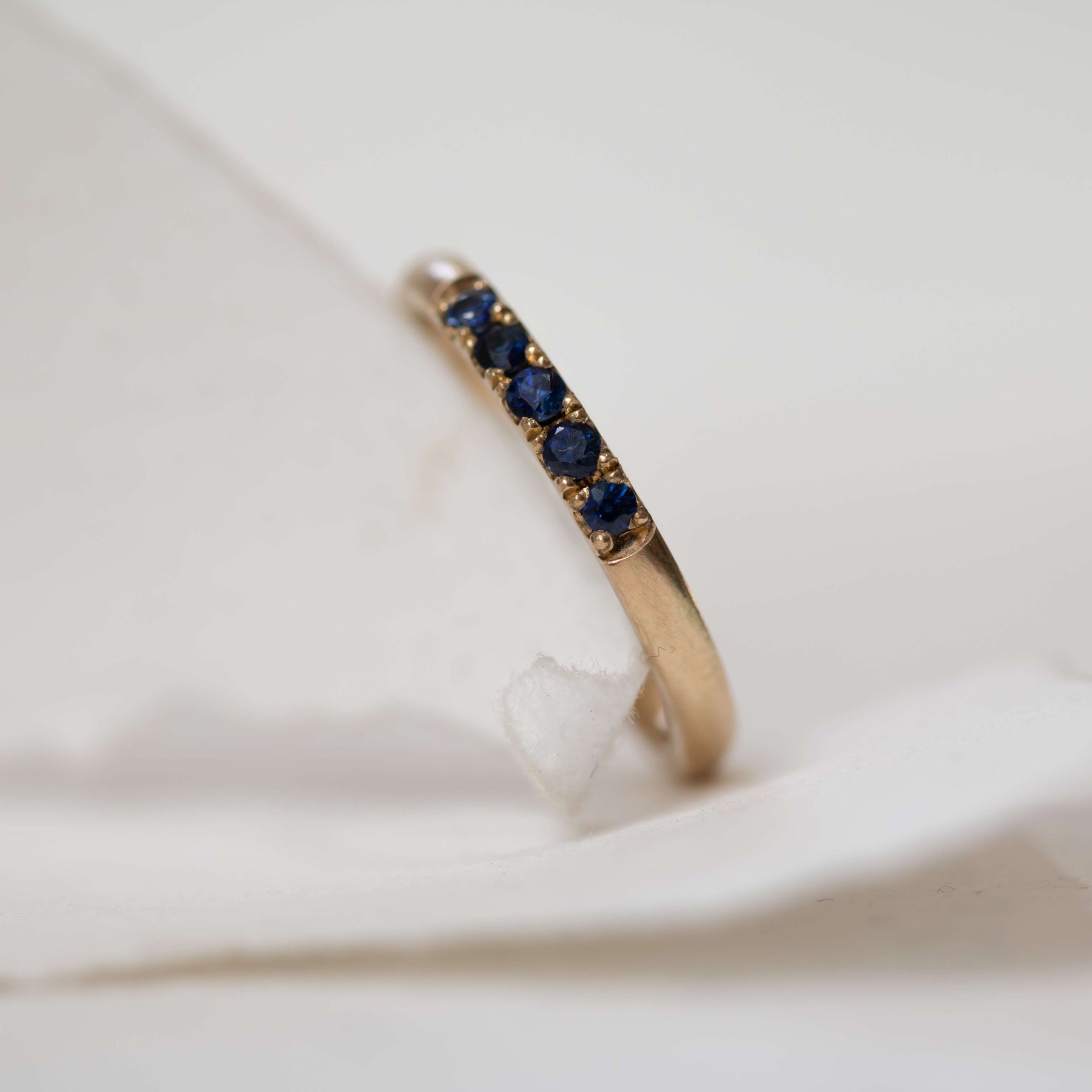 Five Crown Set Sapphire Band - Boutee