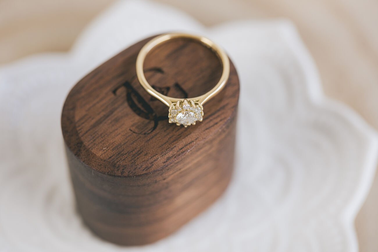 Modern Cluster Engagement Ring - Boutee