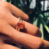 Padparadscha Solitaire Ring - Boutee