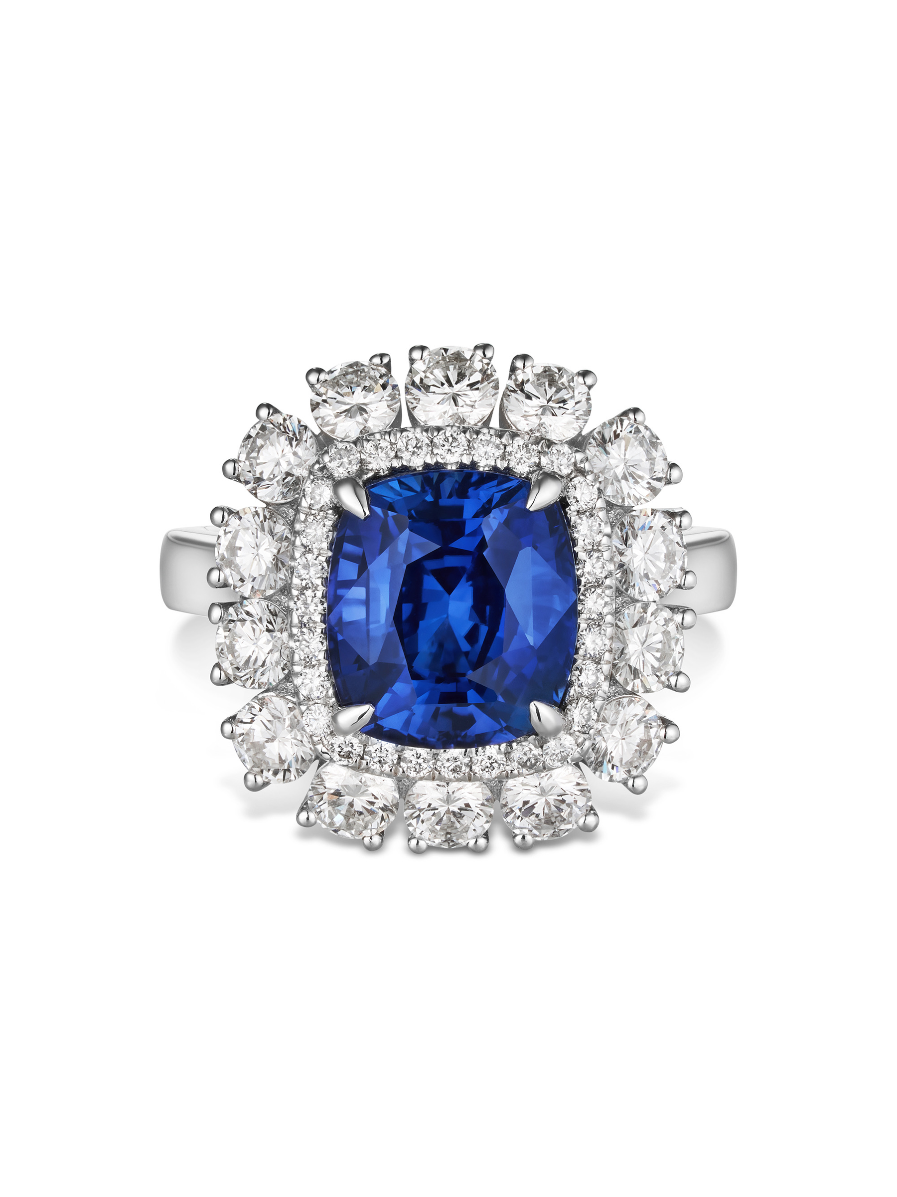 Convertible 5ct Ceylon Royal Blue Sapphire Ring/Pendant - Boutee