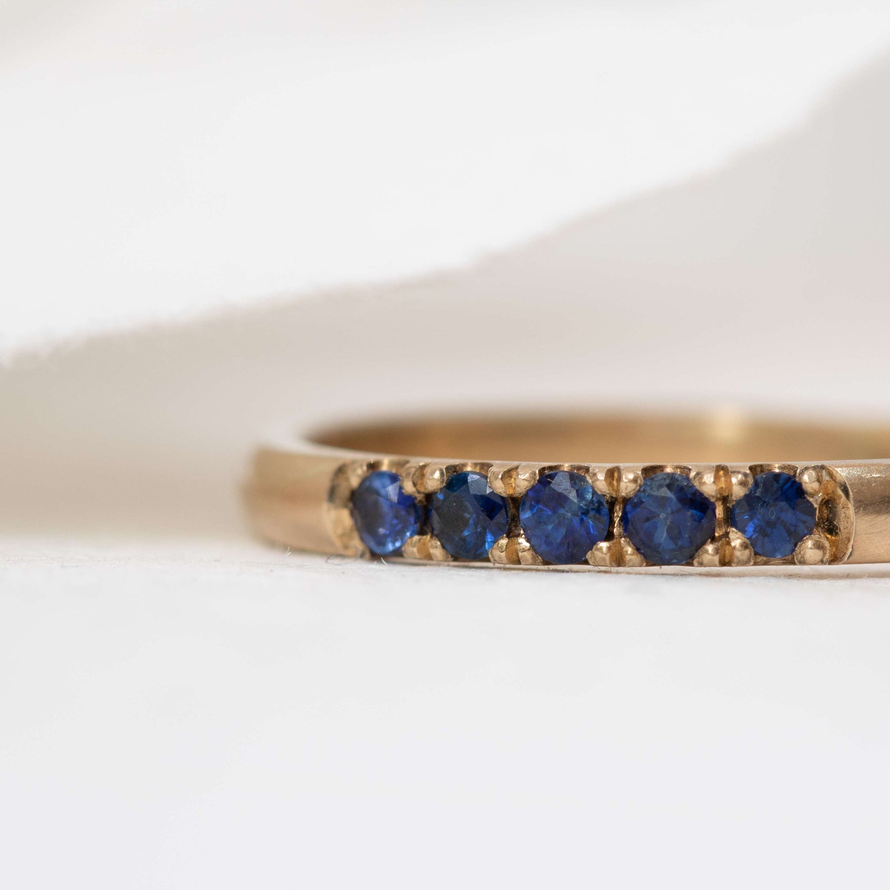 Five Crown Set Sapphire Band - Boutee