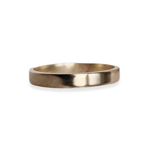 3mm flat lightly rustic wedding ring - Boutee