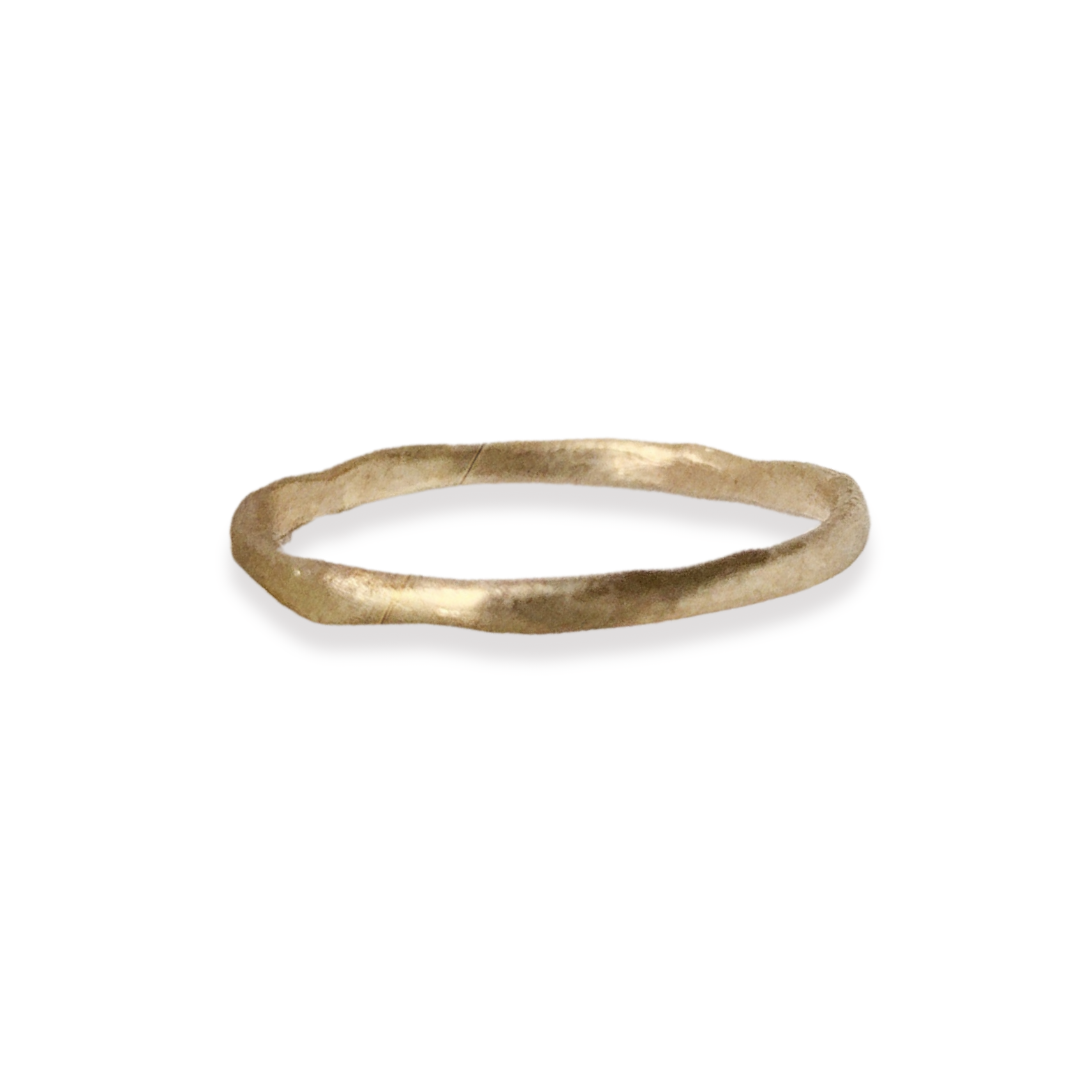 Mini Distressed Recycle Gold Ring