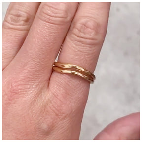 Recycled Unique Gold Stacking Rings