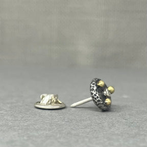 Tie Pin / Sterling Silver, 18ct Gold, Diamond - Boutee