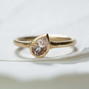 Morganite Pear Ring - Boutee