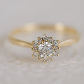 Modern Cluster Engagement Ring - Boutee