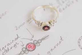 Rhodolite Garnet and Diamond Ring - Boutee