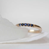 Five Crown Set Sapphire Band - Boutee