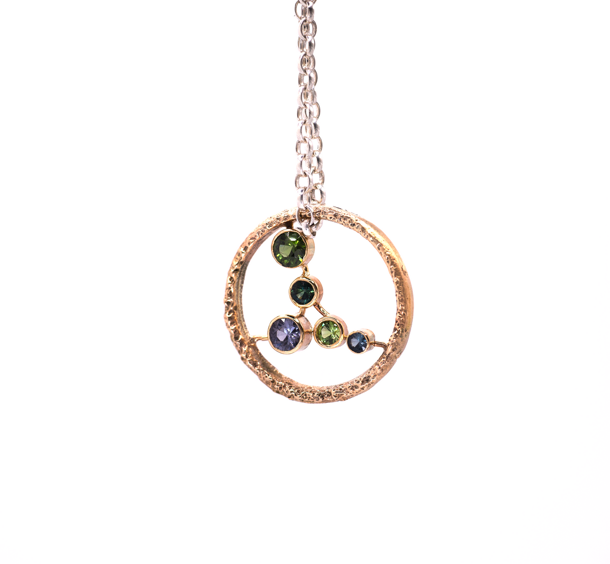 ATOMIUM PENDANT 1 - Spinel and Sapphires - Boutee