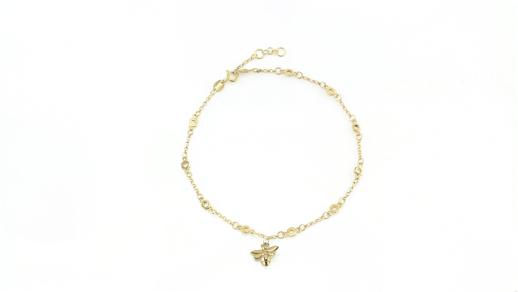 Bee Alive: 18ct Yellow Gold Plated Bee Bracelet Anklet - Boutee