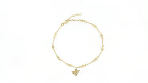 Bee Alive: 18ct Yellow Gold Plated Bee Bracelet Anklet - Boutee