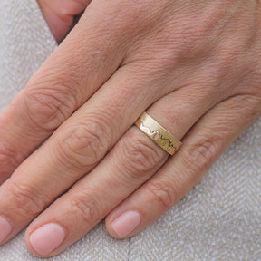 Handmade Gold Coastline Ring 9ct