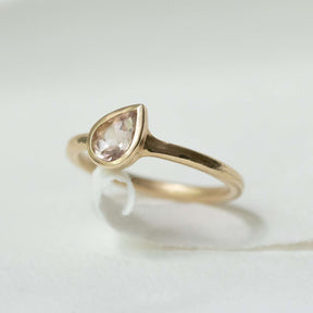 Morganite Pear Ring - Boutee