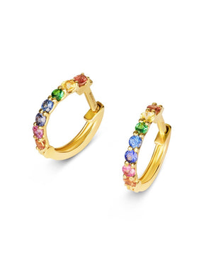 Skinny Rainbow Sapphire Earrings - Boutee