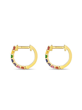 Skinny Rainbow Sapphire Earrings - Boutee