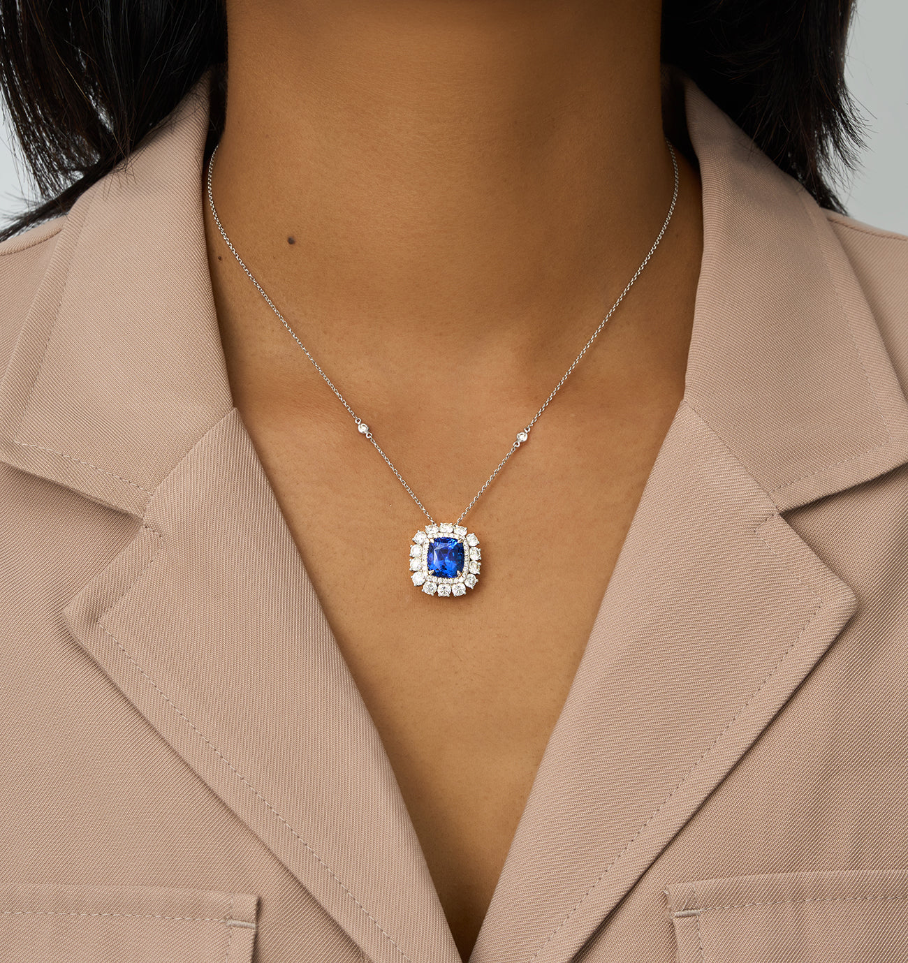 Convertible 5ct Ceylon Royal Blue Sapphire Ring/Pendant - Boutee