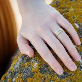 Handmade Gold Coastline Ring 9ct