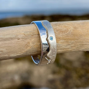 Coastline Silver Ring With Amethyst, Sapphire or Topaz