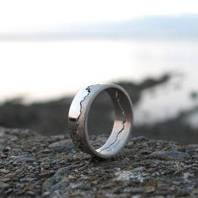 Custom Coastline 18ct White Gold Ring