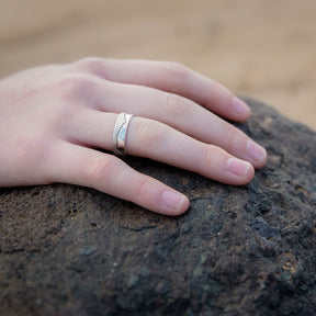 Handmade Silver Scottish Coastline Ring