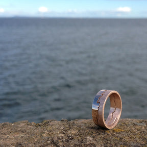 Custom Coastline 9ct Rose Gold Ring