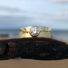 Diamond Coastline Engagement Ring 18ct Gold