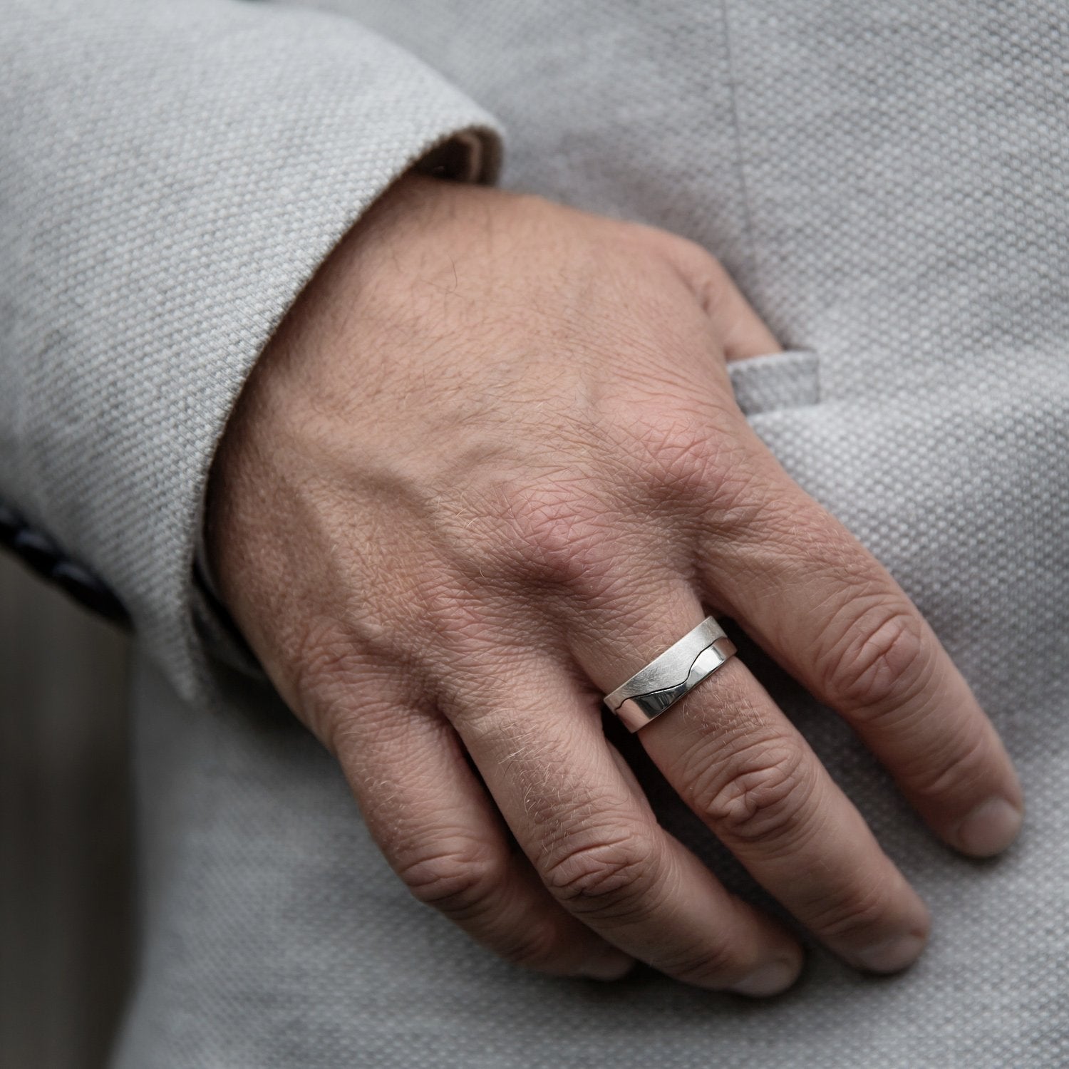 Handmade Silver Ring Mountain Ranges