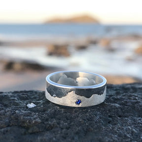 Coastline Silver Ring With Amethyst, Sapphire or Topaz