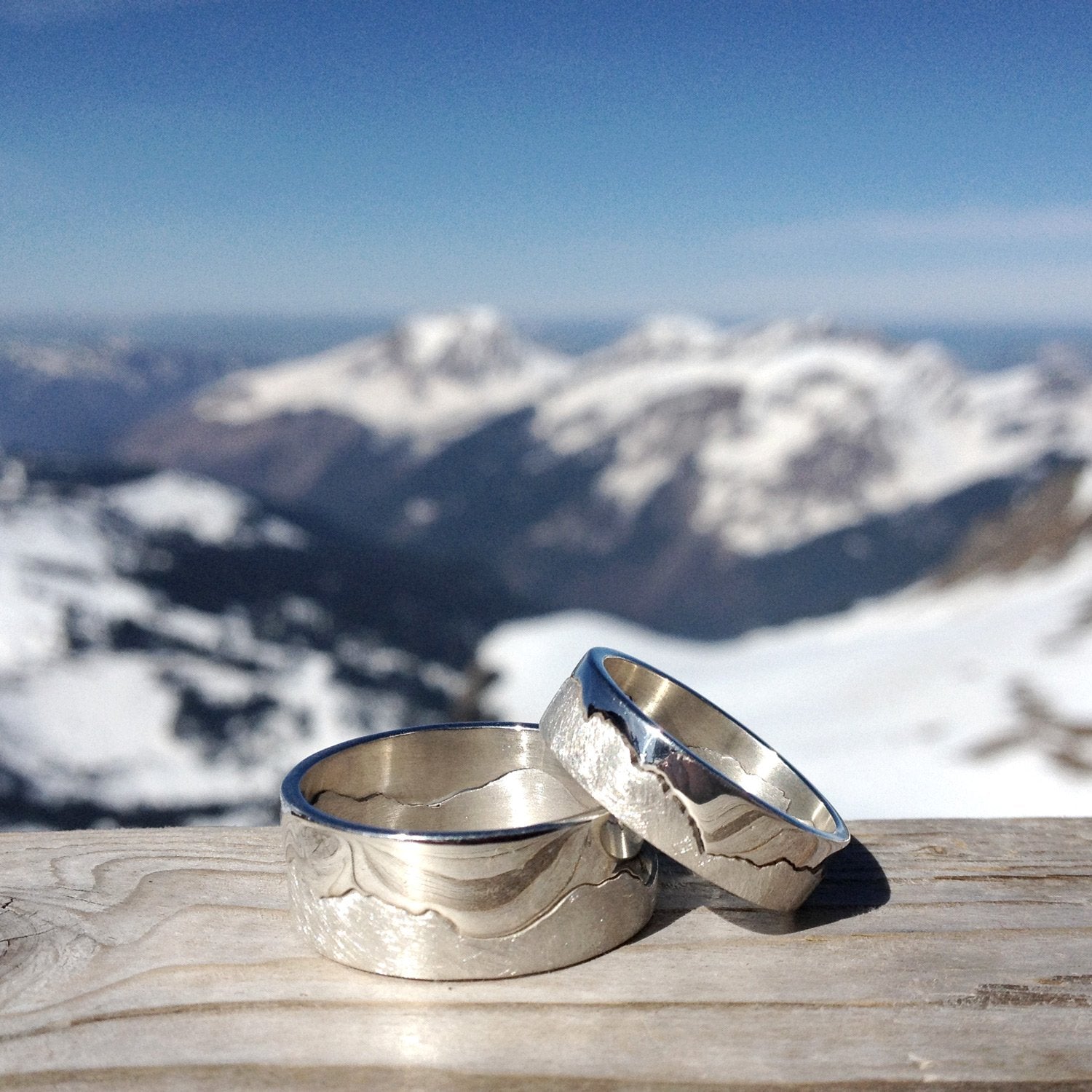 Handmade Silver Ring Mountain Ranges