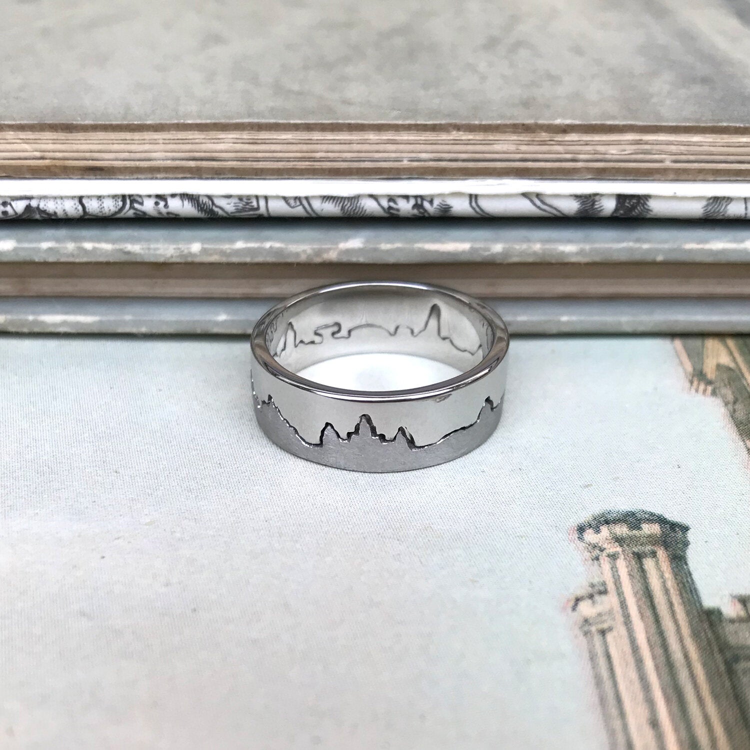 City Skyscape Platinum Ring