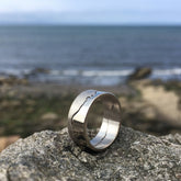 Custom Coastline 18ct White Gold Ring