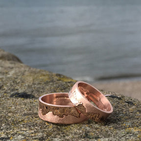 Custom Coastline 9ct Rose Gold Ring