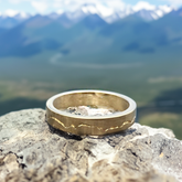 Custom Engraved Mountain Ring | 18ct White or Yellow Gold