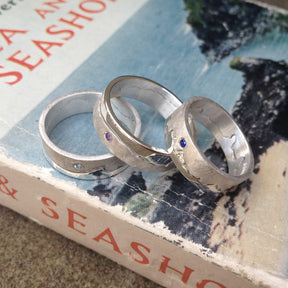 Coastline Silver Ring With Amethyst, Sapphire or Topaz