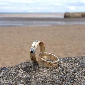 Handmade Gold Coastline Ring 9ct