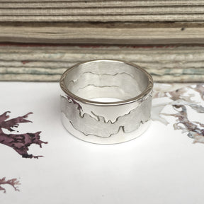 Custom Silver Twin Coastline Ring