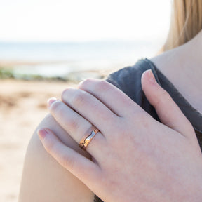 Custom Coastline 9ct Rose Gold Ring