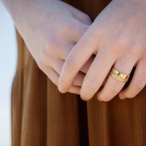 Handmade Gold Coastline Ring 9ct