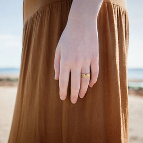 Handmade Gold Coastline Ring 9ct