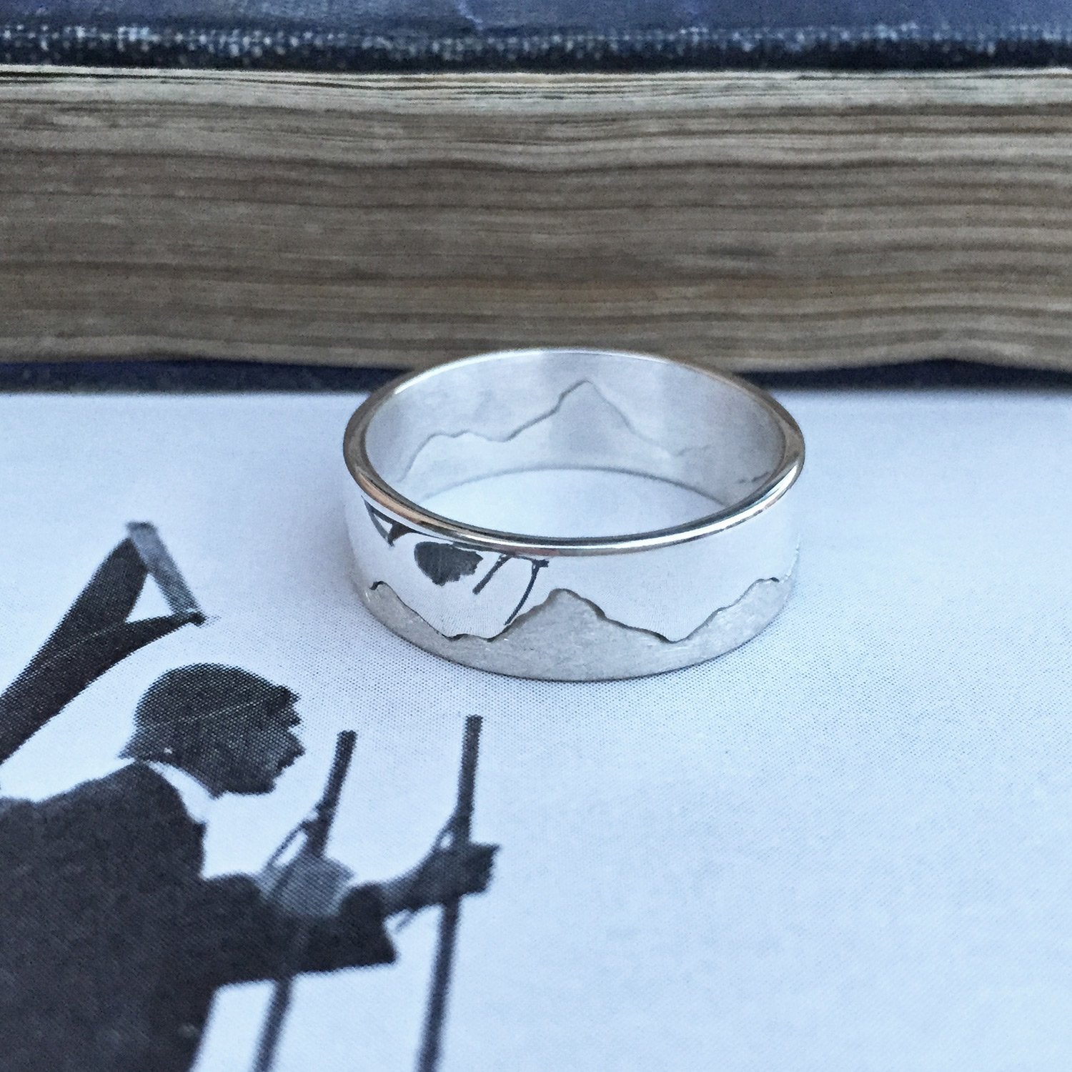 Handmade Silver Ring Mountain Ranges