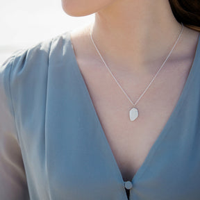 Letter Pebble Pendant Necklace