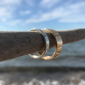 Elements Flat Gold Wedding Band