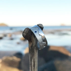 Coastline Silver Ring With Amethyst, Sapphire or Topaz